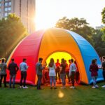 Tente gonflable : la révolution incontournable du marketing en plein air