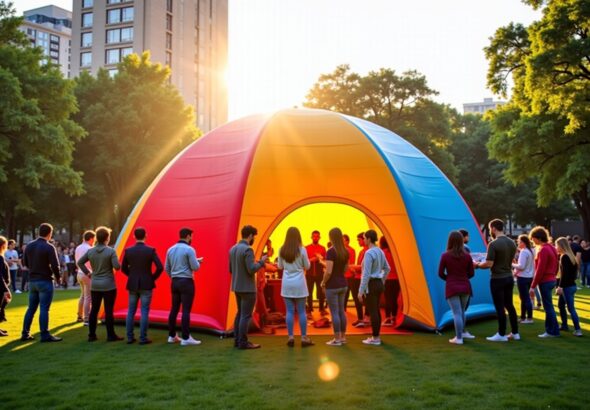 Tente gonflable : la révolution incontournable du marketing en plein air